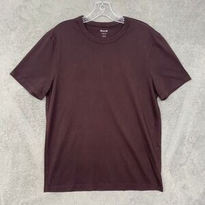 Madewell Mens Allday Tee Dark Brown Crew Neck Short Sleeve T Shirt Size S